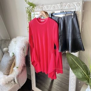 Pink Pleated Zara Top NWOT Medium